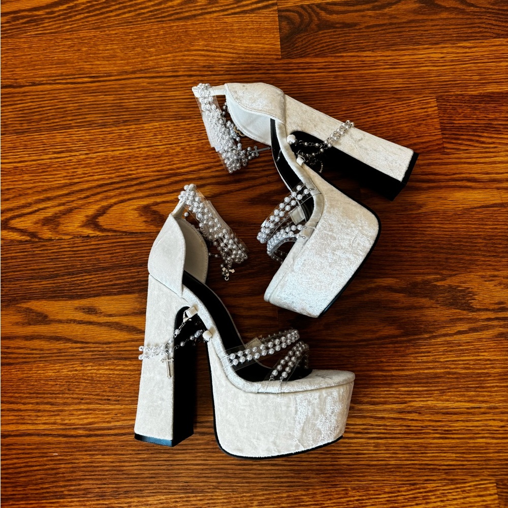 Dolls Kill Sugar Thrillz HOLY REVELATION PLATFORM HEELS